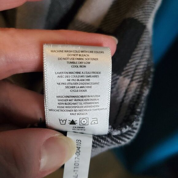 Custom VALHÖLL BREWING Viking Beer Pub Flannel Shacket  Gray/Black Plaid - Large - Picture 9 of 9